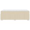 vidaXL Cadre de lit avec matelas Cr&egrave;me 90 x 200 cm tissu