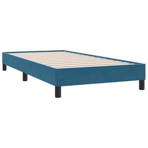 vidaXL Cadre de lit sans matelas bleu fonc&eacute; 90x220 cm velours