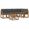 vidaXL Ensemble de canap&eacute;s d'ext&eacute;rieur 6 pc Naturel et Anthracite