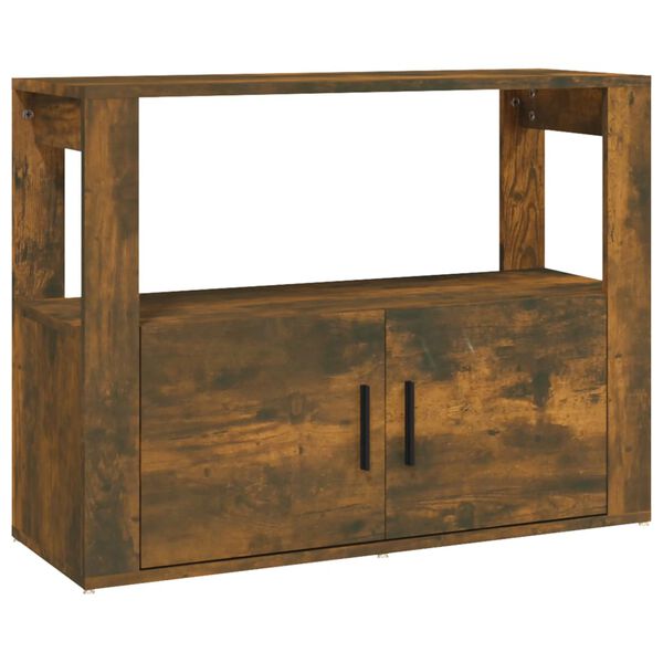 vidaXL Buffet Chêne fumé 80x30x60 cm Bois d'ingénierie