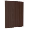 vidaXL Panneaux de toiture 12 pcs Acier galvanis&eacute; Marron 60x45 cm