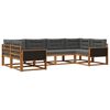 vidaXL Ensemble de canap&eacute;s d'ext&eacute;rieur 6 pc Naturel et Anthracite