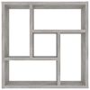 vidaXL Étagère murale Gris béton 45,1x16x45,1 cm Bois d’ingénierie