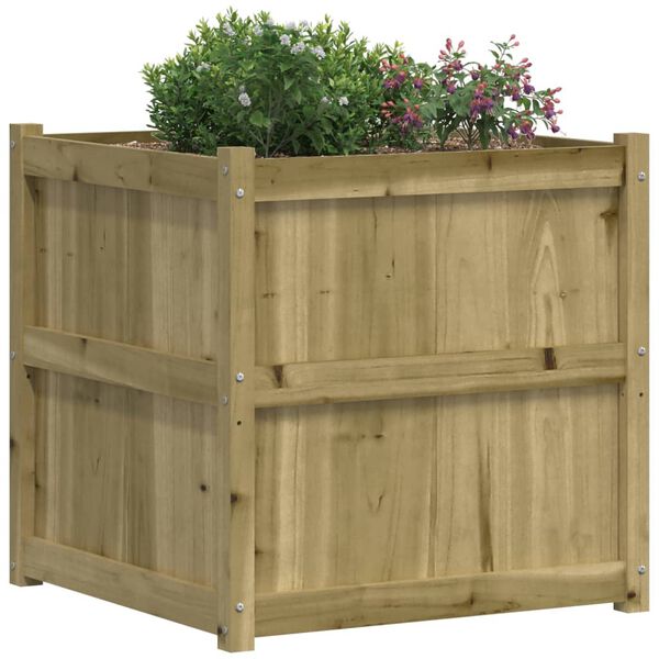 vidaXL Jardinière d'extérieur 70x70x70 cm bois de pin imprégné