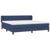 vidaXL Sommier &agrave; lattes de lit avec matelas Bleu 200x200 cm Tissu