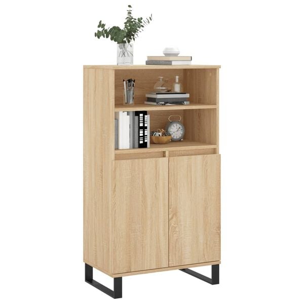 vidaXL Buffet haut Chêne sonoma 60x36x110 cm Bois d'ingénierie