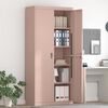 vidaXL Armoire de rangement 2 pcs Rose 90 x 40 x 200 cm Acier