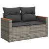 vidaXL Salon de jardin avec coussins 7 pcs gris résine tressée acacia