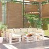 vidaXL Salon de jardin palette 7 pcs avec coussins bois de pin