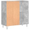 vidaXL Armoire à disques gris béton 84,5x38x89 cm bois d'ingénierie