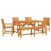 vidaXL Ensemble de salle &agrave; manger pour jardin 6 pc Marron