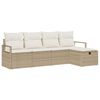 vidaXL Ensemble de Canap&eacute;s 5 pc 5-Nombre de places Beige et cr&egrave;me