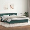 vidaXL Sommier &agrave; lattes de lit et matelas vert fonc&eacute; 200x210cm velours