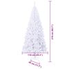 vidaXL Sapin de Noël artificiel avec 300 LED Blanc 210 cm PVC et Acier