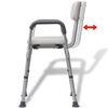 vidaXL Chaise de douche Aluminium Blanc