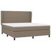 vidaXL Sommier &agrave; lattes de lit avec matelas Taupe 160x200 cm Tissu