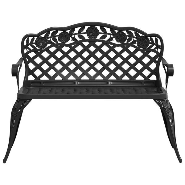 vidaXL Banc de jardin 108 cm Aluminium coul&eacute; Noir