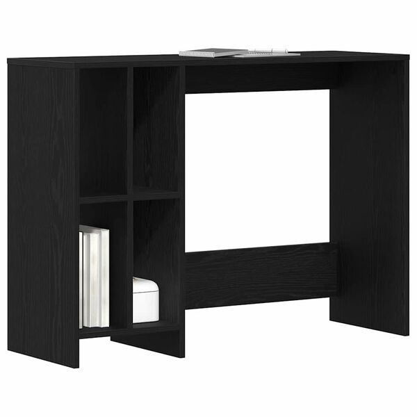 vidaXL Bureau Ch&ecirc;ne noir 102,5 x 35 x 75 cm Bois d'ing&eacute;nierie