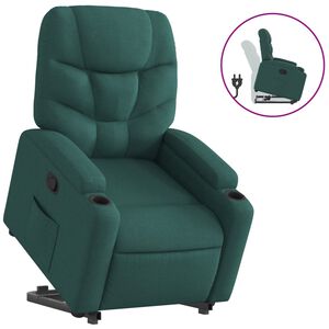 vidaXL Fauteuil inclinable vert fonc&eacute; tissu