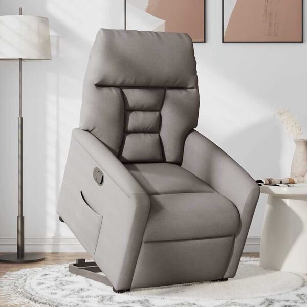 vidaXL Fauteuil inclinable taupe tissu