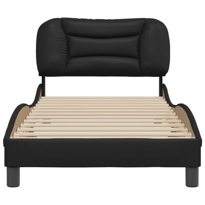 vidaXL Cadre de lit sans matelas noir 90x200 cm similicuir