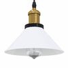 vidaXL Lampe suspendue réglable hauteur E27 blanc brillant Ø22cm métal