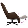 vidaXL Chaise de relaxation avec repose-pieds Marron Similicuir