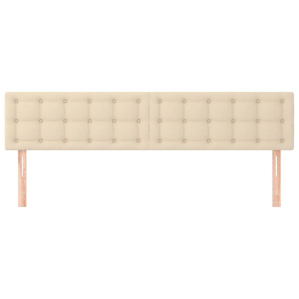vidaXL T&ecirc;tes de lit Cr&egrave;me 160x5x78/88 cm Tissu