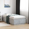 vidaXL Cadre de lit sans matelas gris b&eacute;ton 75x190 cm