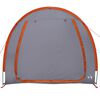 vidaXL Tente de rangement pour vélos Gris et orange 218 x 156 x 180 cm