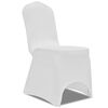 vidaXL Housses &eacute;lastiques de chaise Blanc 24 pcs
