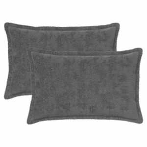 vidaXL Housse de coussin 2 pc HOUTEN Gris fonc&eacute; 30 x 50 cm