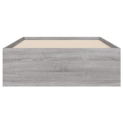vidaXL Cadre de lit et tiroirs sonoma gris 90x200 cm bois d'ingénierie