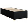 vidaXL Sommier &agrave; lattes de lit avec matelas Noir 90x200 cm Tissu