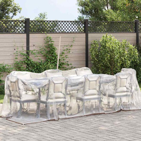 vidaXL Bâche transparente avec œillets 2x8 m polyéthylène