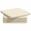 vidaXL Coussins de si&egrave;ge 4 pc Tissu en velours c&ocirc;tel&eacute; Cr&egrave;me