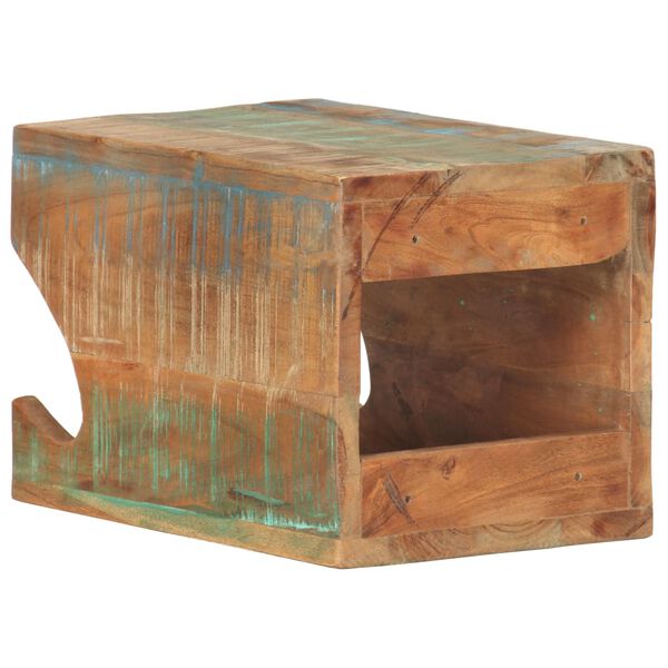 vidaXL Support mural de v&eacute;los 35x25x25 cm Bois de r&eacute;cup&eacute;ration massif