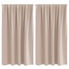 vidaXL Rideaux occultants Taupe Polyester