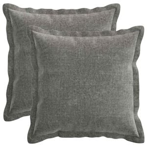 vidaXL Housse de coussin 2 pcs HOUTEN Gris fonc&eacute; 40 x 40 cm