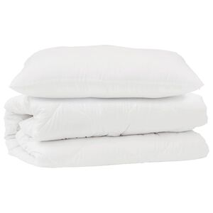 vidaXL Ensemble de Duvet avec oreiller 2 pi&egrave;ces Blanc Microfibre