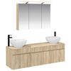 vidaXL Ensemble d'armoire de salle de bain 4 pc Ch&ecirc;ne Sonoma