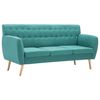 vidaXL Canap&eacute; &agrave; 3 places rev&ecirc;tement en tissu 172x70x82 cm vert
