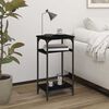 vidaXL Table d'appoint Noir 40x30x75 cm Bois d'ing&eacute;nierie