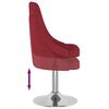 vidaXL Chaise pivotante de salle &agrave; manger Rouge bordeaux Tissu