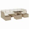 vidaXL Ensemble de Canap&eacute;s 8 pc Beige et cr&egrave;me polyrotin