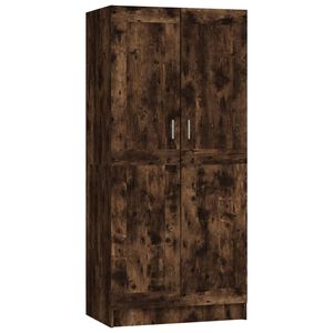 vidaXL Garde-robe Ch&ecirc;ne fum&eacute; 82,5x51,5x180 cm Bois d'ing&eacute;nierie