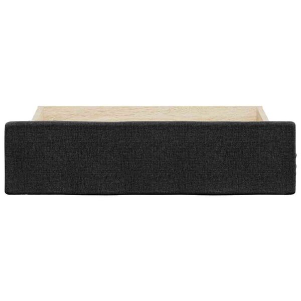 vidaXL Tiroirs de lit 2 pcs noir bois d'ing&eacute;nierie et tissu