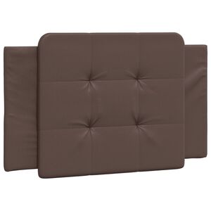 vidaXL Coussin de t&ecirc;te de lit Zadar marron 80 cm similicuir