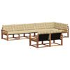 vidaXL Ensemble de canap&eacute;s d'ext&eacute;rieur 8 pcs Naturel et Beige