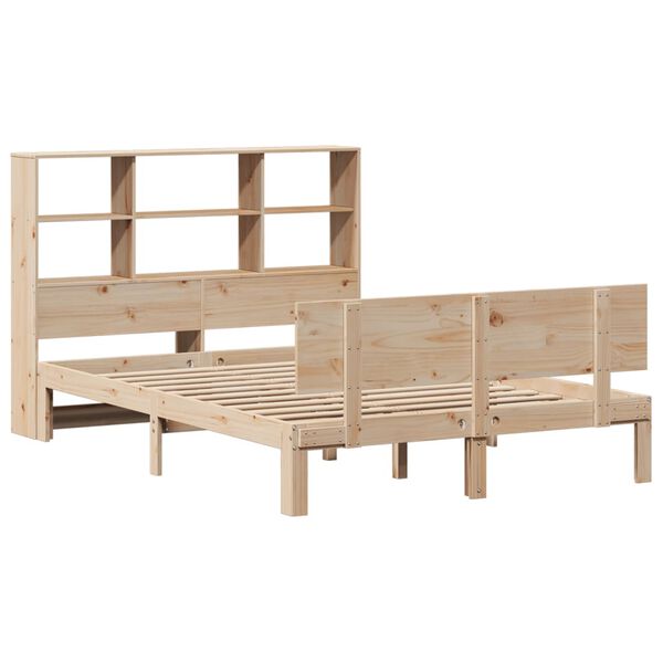vidaXL Lit biblioth&egrave;que sans matelas 120x200 cm bois de pin massif